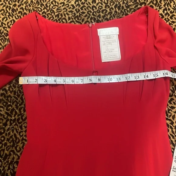 Badgley Mischka VINTAGE RED jersey gown size 8 - Picture 4 of 15